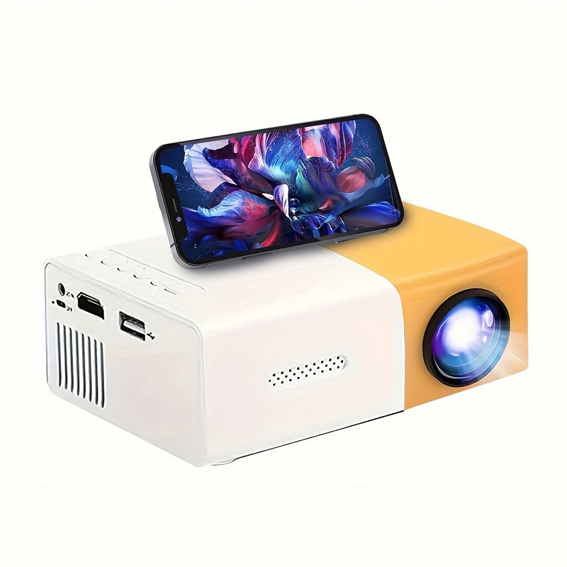 Portable Projector,Mini Projector, Outdoor Projector, Movie, Home Theate,60-110 Inch Image TV Projector, Watch Anywhere Compatible with HDTV, USB, AV, Smartphone, Pad, TV Box, US Plug