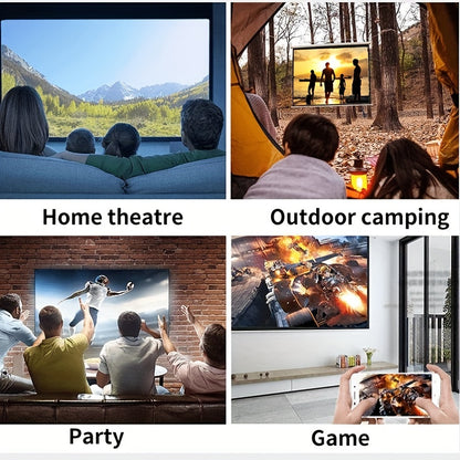 Portable Projector,Mini Projector, Outdoor Projector, Movie, Home Theate,60-110 Inch Image TV Projector, Watch Anywhere Compatible with HDTV, USB, AV, Smartphone, Pad, TV Box, US Plug